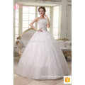 Wholesales one-shoulder puffy ball gown lace appliques cheap plus size beading wedding dress